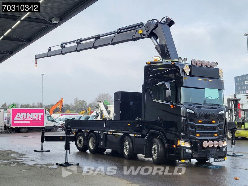 Scania S660 8X2 HMF 9520OK-RCS Crane Kran Fifth wheel Full Air Lift+steering axle - Camión caja abierta, Camión grúa: foto 3 Scania S660 8X2 HMF 9520OK-RCS Crane Kran Fifth wheel Full Air Lift+steering axle - Camión caja abierta, Camión grúa: foto 3