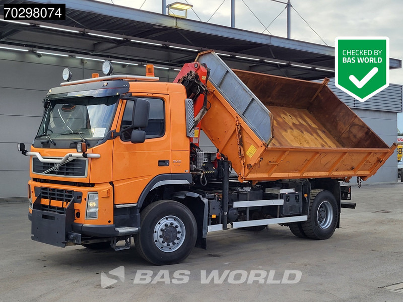 Volvo FM 340 FM 4X4 4x4 Crane Palfinger PK10501 Tipper Big-Axle Full Steel - Volquete camión, Camión grúa: foto 1 Volvo FM 340 FM 4X4 4x4 Crane Palfinger PK10501 Tipper Big-Axle Full Steel - Volquete camión, Camión grúa: foto 1