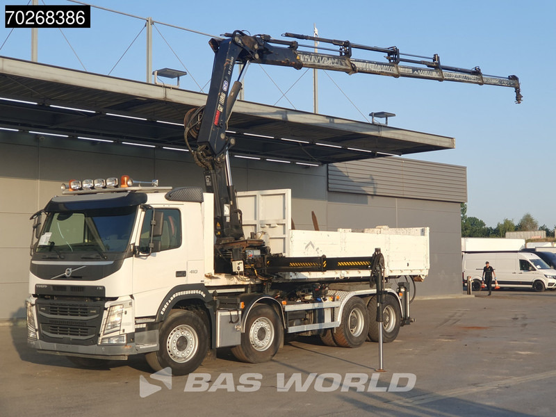 Volvo FM 410 8X4 211EP-5 HIDUO Kran Crane Steel suspension Big-Axle VEB Euro 6 - Multibasculante camión, Camión grúa: foto 1 Volvo FM 410 8X4 211EP-5 HIDUO Kran Crane Steel suspension Big-Axle VEB Euro 6 - Multibasculante camión, Camión grúa: foto 1