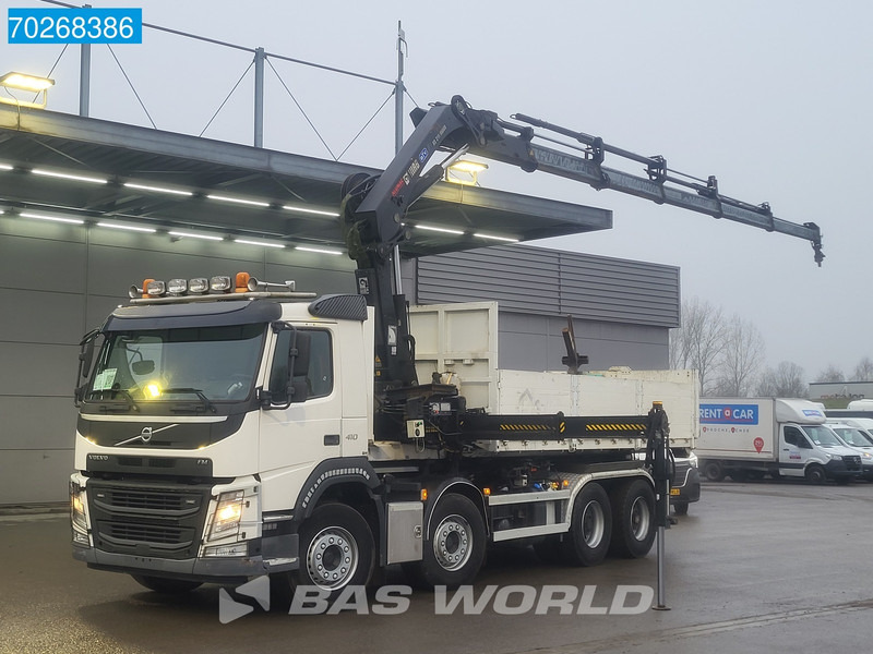 Volvo FM 410 8X4 211EP-5 HIDUO Kran Crane Steel suspension VEB Euro 6 - Multibasculante camión, Camión grúa: foto 1 Volvo FM 410 8X4 211EP-5 HIDUO Kran Crane Steel suspension VEB Euro 6 - Multibasculante camión, Camión grúa: foto 1