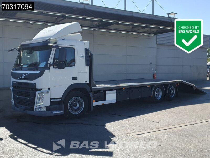 Volvo FM 410 FM 6X2 Machine transporter Winch Lift+Steering Axle VEB ACC Euro 6 - Portavehículos camión: foto 1 Volvo FM 410 FM 6X2 Machine transporter Winch Lift+Steering Axle VEB ACC Euro 6 - Portavehículos camión: foto 1
