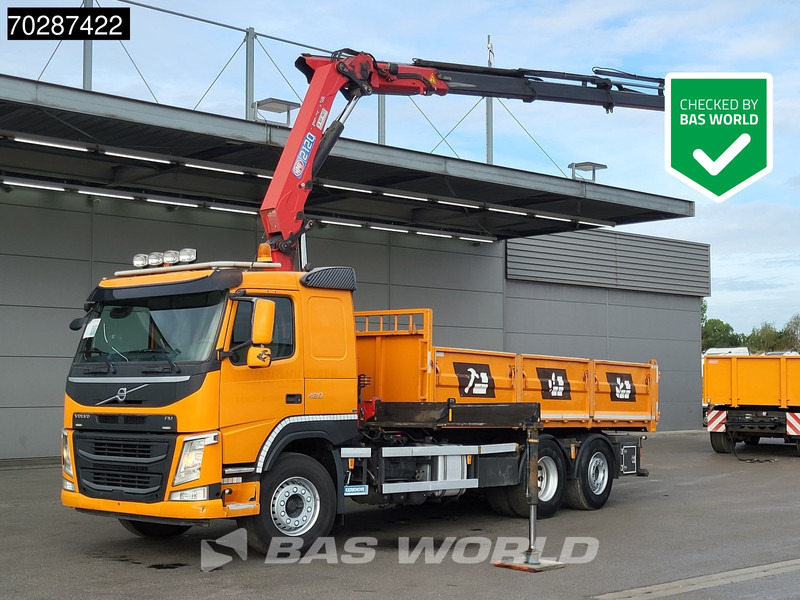 Volvo FM 420 6X2 HMF 2120 K 4 Crane Lift+lenkasche Euro 6 - Volquete camión, Camión grúa: foto 1 Volvo FM 420 6X2 HMF 2120 K 4 Crane Lift+lenkasche Euro 6 - Volquete camión, Camión grúa: foto 1