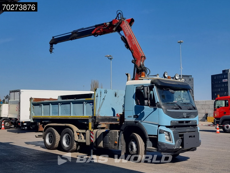 Volvo FMX 420 6X4 Fassi F155A.2.22 Crane 9m3 Big-Axle Automatic Euro 5 - Volquete camión, Camión grúa: foto 2 Volvo FMX 420 6X4 Fassi F155A.2.22 Crane 9m3 Big-Axle Automatic Euro 5 - Volquete camión, Camión grúa: foto 2