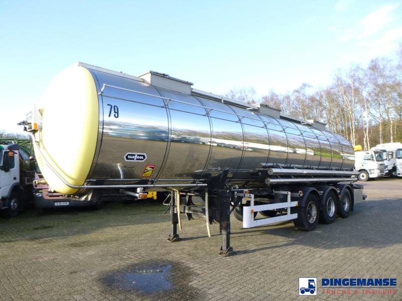 Van Hool Chemical tank inox 30 m3 / 3 comp - Cisterna remolque: foto 1 Van Hool Chemical tank inox 30 m3 / 3 comp - Cisterna remolque: foto 1