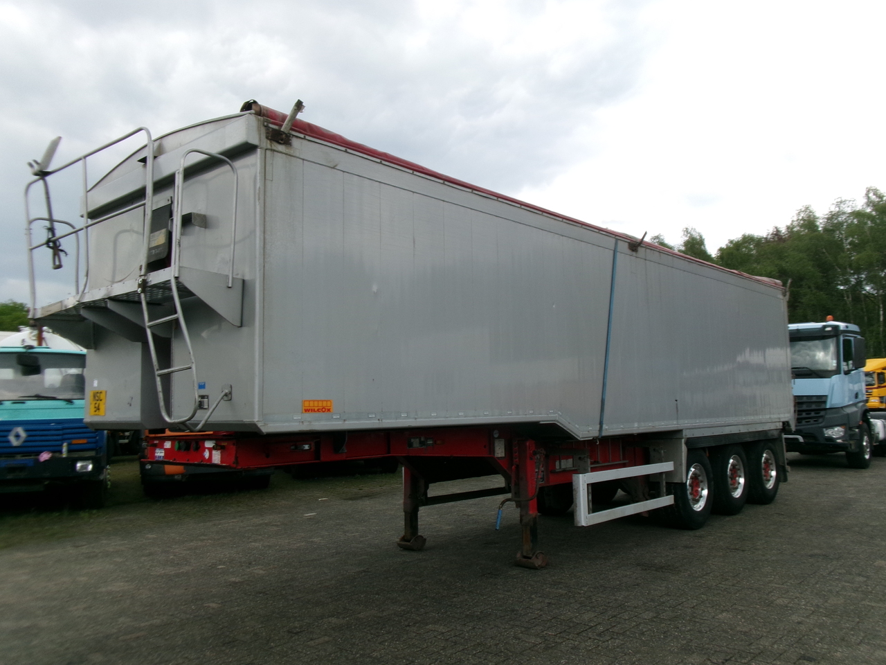 Volquete semirremolque Wilcox Tipper trailer alu 52 m3 + tarpaulin: foto 1
