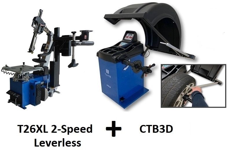 26 Inch leverless tyre changer with airbooster + fully automatic wheel balancer - Equilibradora de ruedas: foto 1 26 Inch leverless tyre changer with airbooster + fully automatic wheel balancer - Equilibradora de ruedas: foto 1