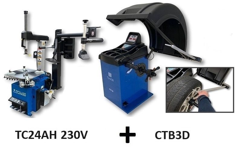 TC24AH 230V 24 Inch car tyre changer with airbooster + fully automtic wheelbalancer CTB3D - Equilibradora de ruedas: foto 1 TC24AH 230V 24 Inch car tyre changer with airbooster + fully automtic wheelbalancer CTB3D - Equilibradora de ruedas: foto 1