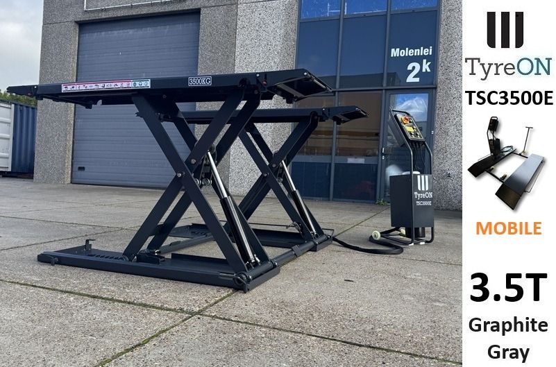 TSC3500E mobile midrise car scissor lift with electrical release - Capacity 3,5T - Lifting height 128 cm - 230V - Graphite gray - Elevador de coches: foto 1 TSC3500E mobile midrise car scissor lift with electrical release - Capacity 3,5T - Lifting height 128 cm - 230V - Graphite gray - Elevador de coches: foto 1