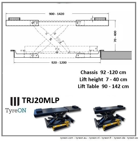 > TRJ20MLP 2T hydraulic sliding axle jack with hand pump - low profile - Elevador de coches: foto 5 > TRJ20MLP 2T hydraulic sliding axle jack with hand pump - low profile - Elevador de coches: foto 5