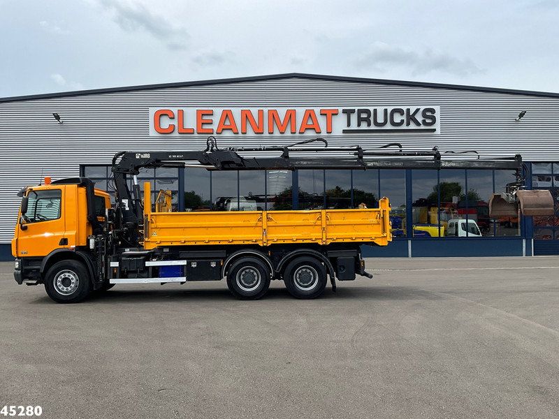 DAF FAT 75 CF 340 6x4 Manual Full steel Hiab 16 Tonmeter laadkraan - Volquete camión, Camión grúa: foto 4 DAF FAT 75 CF 340 6x4 Manual Full steel Hiab 16 Tonmeter laadkraan - Volquete camión, Camión grúa: foto 4