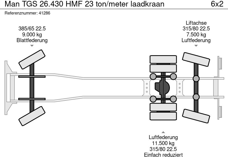 Multibasculante camión, Camión grúa MAN TGS 26.430 HMF 23 ton/meter laadkraan: foto 16
