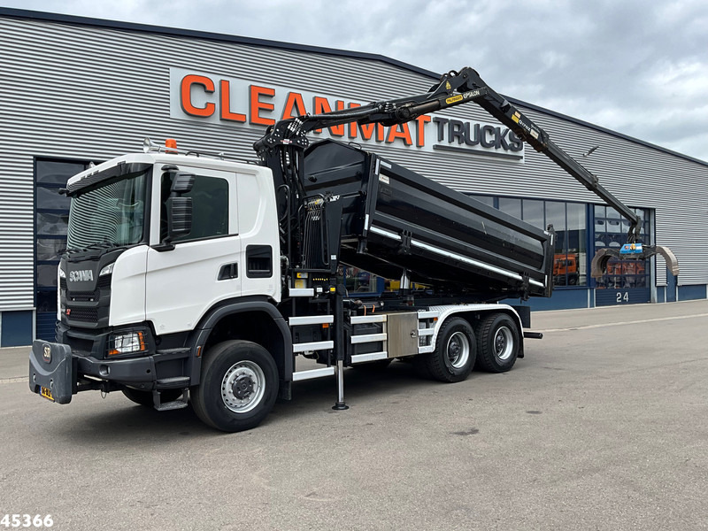 Scania G 410 6x6 Euro 6 Palfinger 17 Tonmeter Z-kraan - Volquete camión, Camión grúa: foto 1 Scania G 410 6x6 Euro 6 Palfinger 17 Tonmeter Z-kraan - Volquete camión, Camión grúa: foto 1