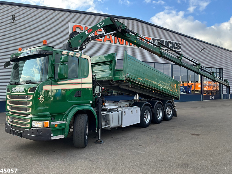 Scania G 490 8x4 Euro 6 Hiab 24 Tonmeter laadkraan - Volquete camión, Camión grúa: foto 1 Scania G 490 8x4 Euro 6 Hiab 24 Tonmeter laadkraan - Volquete camión, Camión grúa: foto 1