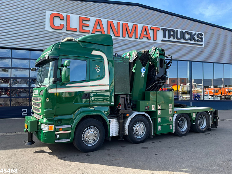 Camión grúa Scania R 490 8x4 Euro 6 Effer 140 Tonmeter laadkraan + Fly-Jib Just 283.508 km: foto 7
