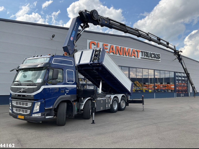 Volvo FM 500 Euro 6 HMF 50 Tonmeter laadkraan + Fly-Jib - Volquete camión, Camión grúa: foto 1 Volvo FM 500 Euro 6 HMF 50 Tonmeter laadkraan + Fly-Jib - Volquete camión, Camión grúa: foto 1