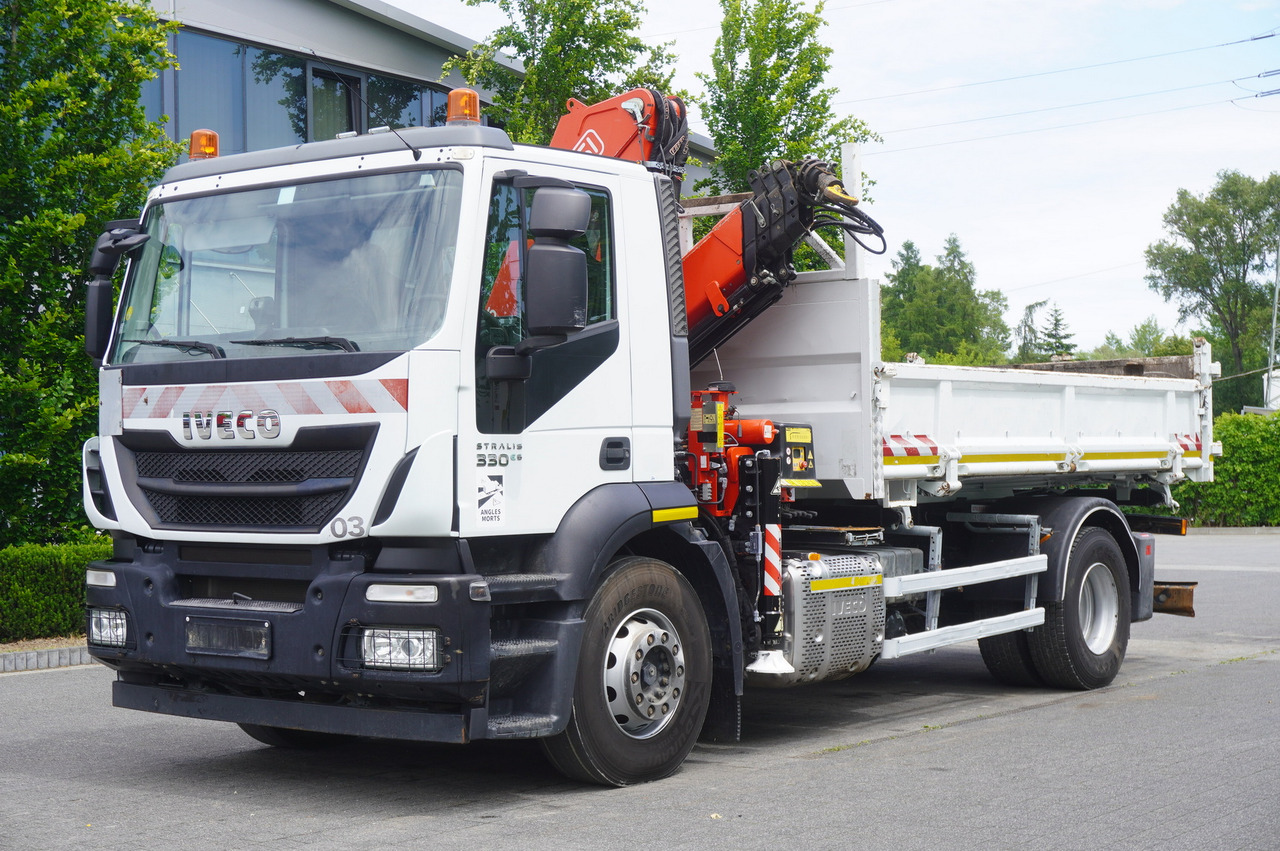 IVECO STRALIS 330 E6 / FASSI 195A 8.5 T / 3-side tipper - Volquete camión, Camión grúa: foto 2 IVECO STRALIS 330 E6 / FASSI 195A 8.5 T / 3-side tipper - Volquete camión, Camión grúa: foto 2