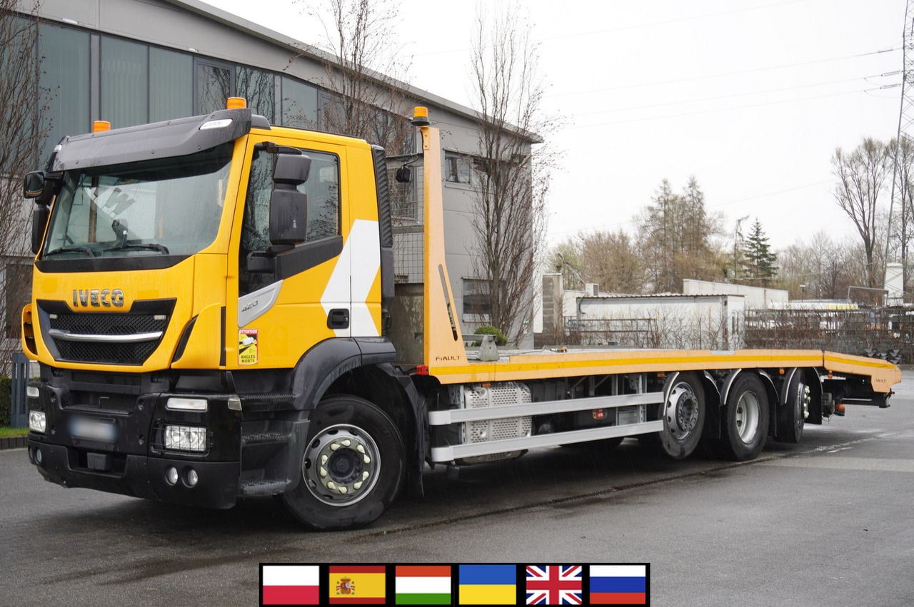 IVECO Stralis 420 8x2 / Fiault tow truck superstructure / 2 steering axles / 17.6 t load cap - Portavehículos camión, Camión eléctrico: foto 1 IVECO Stralis 420 8x2 / Fiault tow truck superstructure / 2 steering axles / 17.6 t load cap - Portavehículos camión, Camión eléctrico: foto 1