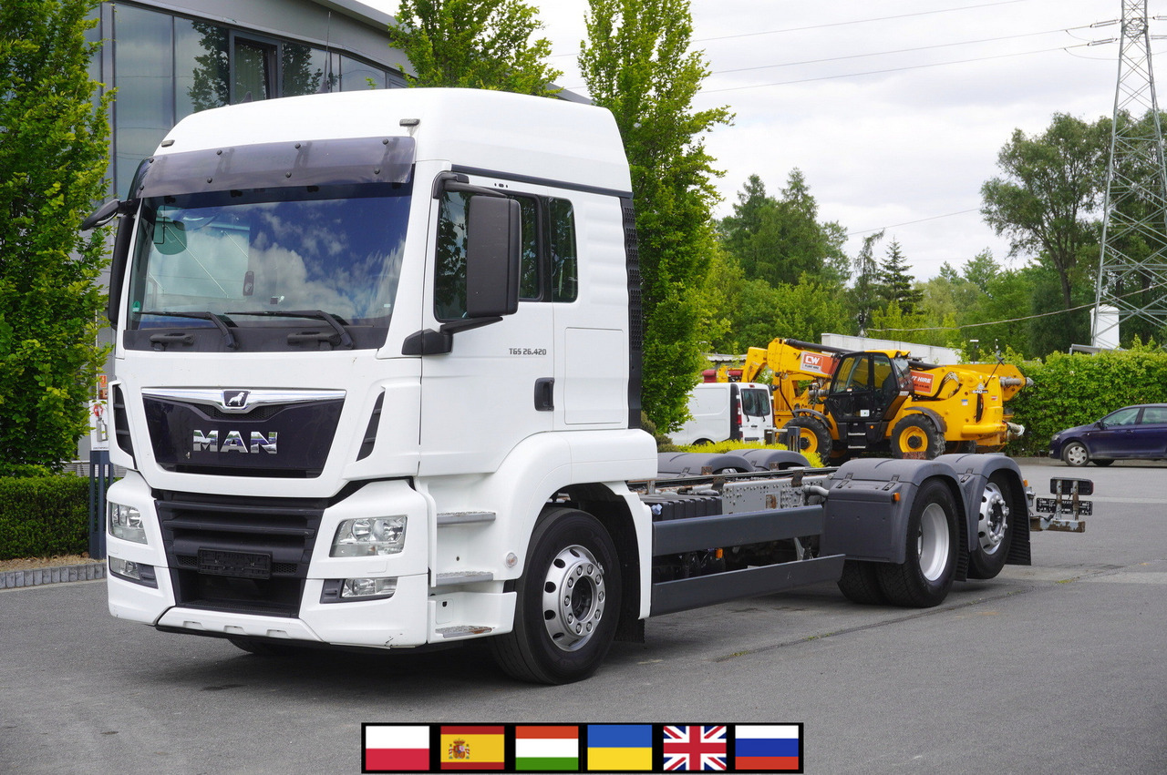 MAN TGS 26.420 / 7.5 m chassis / 14.5 t load cap. / Sleeping cab - Chasis camión: foto 1 MAN TGS 26.420 / 7.5 m chassis / 14.5 t load cap. / Sleeping cab - Chasis camión: foto 1