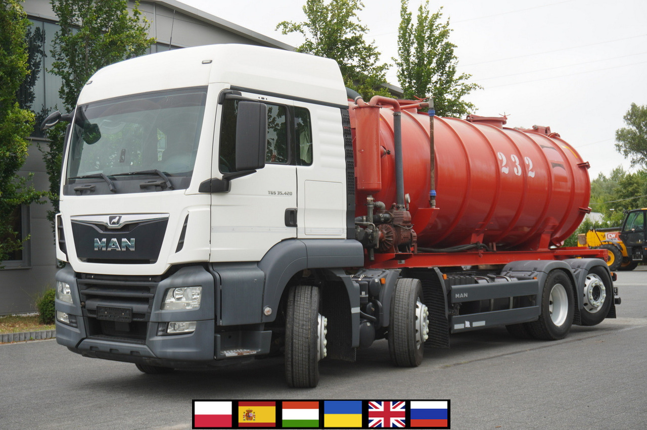MAN TGS 35.420 8×2 / NEW septic barrel 13000 L / 3 steered axles - Cisterna camión: foto 1 MAN TGS 35.420 8×2 / NEW septic barrel 13000 L / 3 steered axles - Cisterna camión: foto 1