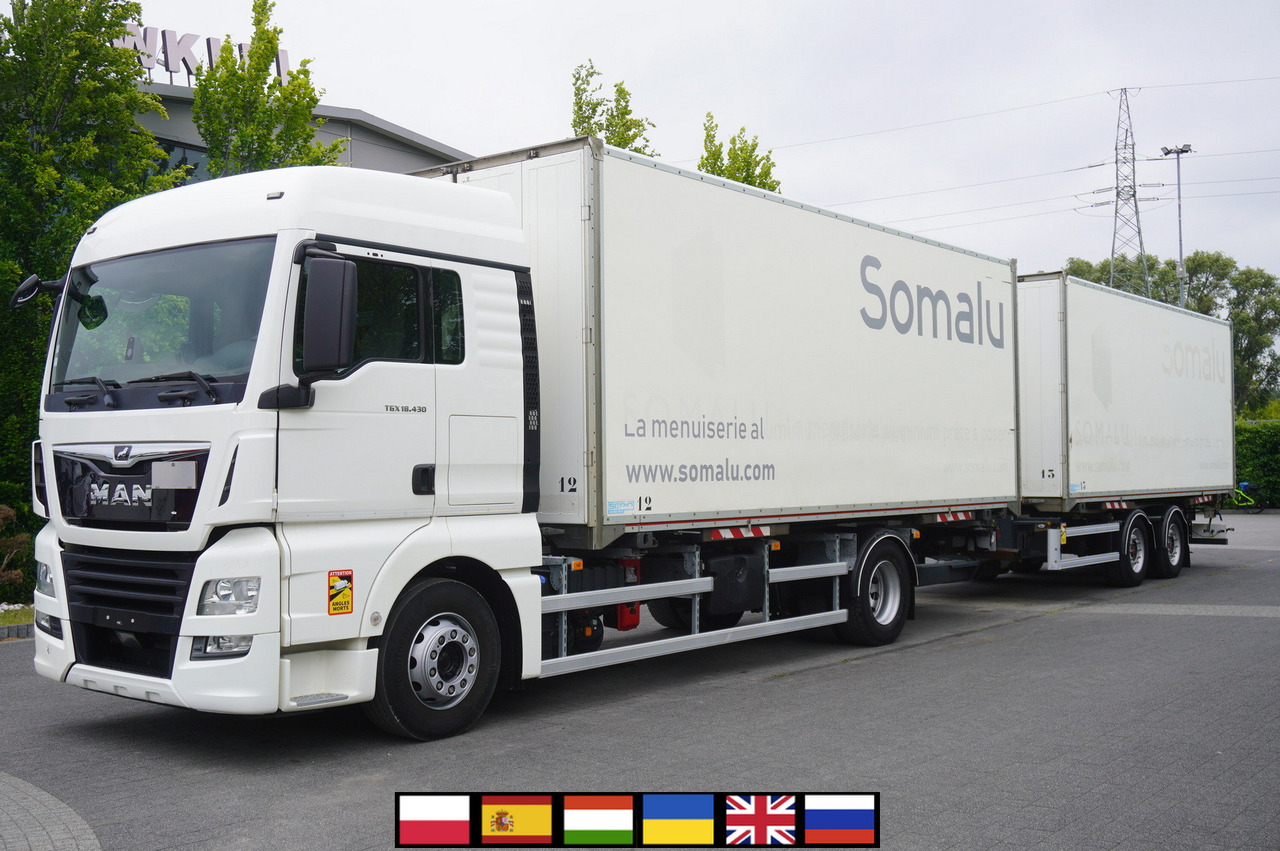 MAN TGX 18.430 / 18 EPAL box / Fruehauf 18 EPAL box trailer / 2021 - Camión caja cerrada: foto 1 MAN TGX 18.430 / 18 EPAL box / Fruehauf 18 EPAL box trailer / 2021 - Camión caja cerrada: foto 1