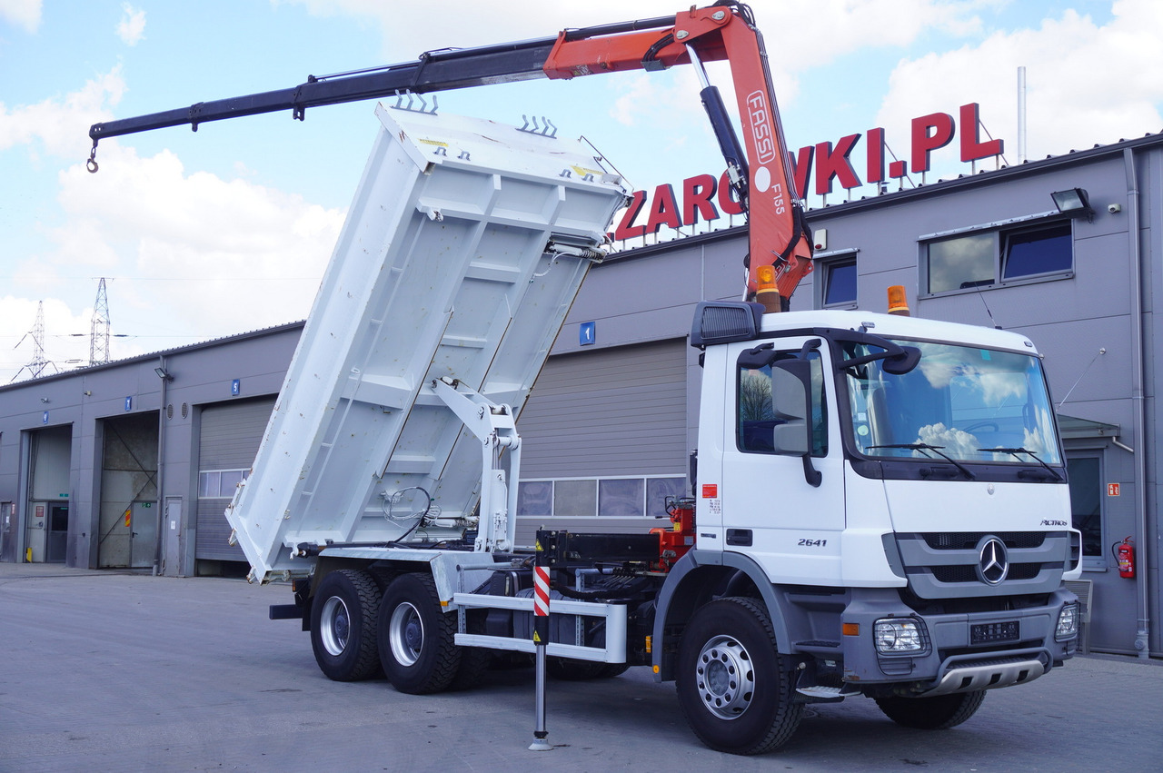 MERCEDES-BENZ Actros 2641 6×4 E5 / Crane / Dumper / 110000 km! - Camión caja abierta, Camión grúa: foto 1 MERCEDES-BENZ Actros 2641 6×4 E5 / Crane / Dumper / 110000 km! - Camión caja abierta, Camión grúa: foto 1