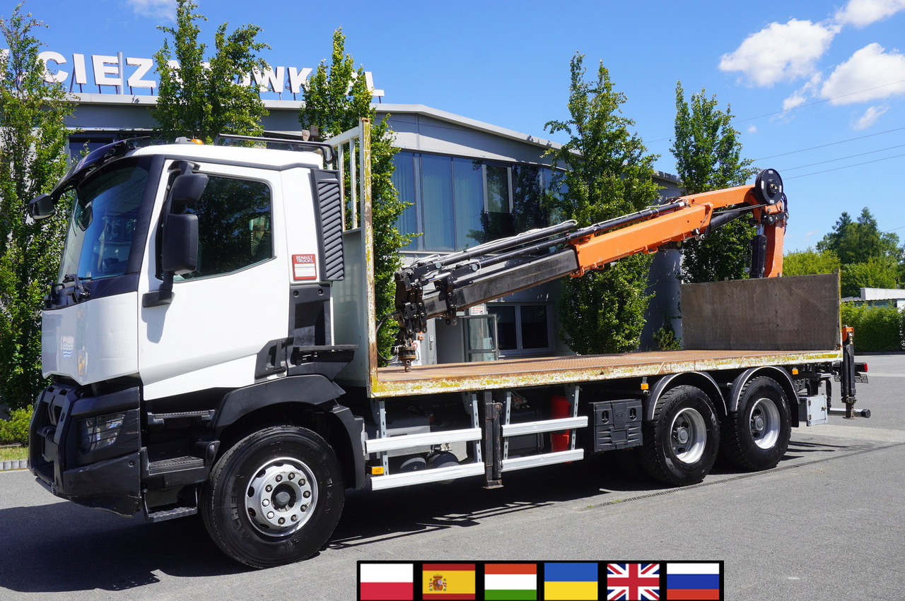 RENAULT C380 Comfort 6x4 / Atlas 6.1 T crane / range 12.3 m - Camión caja abierta, Camión grúa: foto 1 RENAULT C380 Comfort 6x4 / Atlas 6.1 T crane / range 12.3 m - Camión caja abierta, Camión grúa: foto 1
