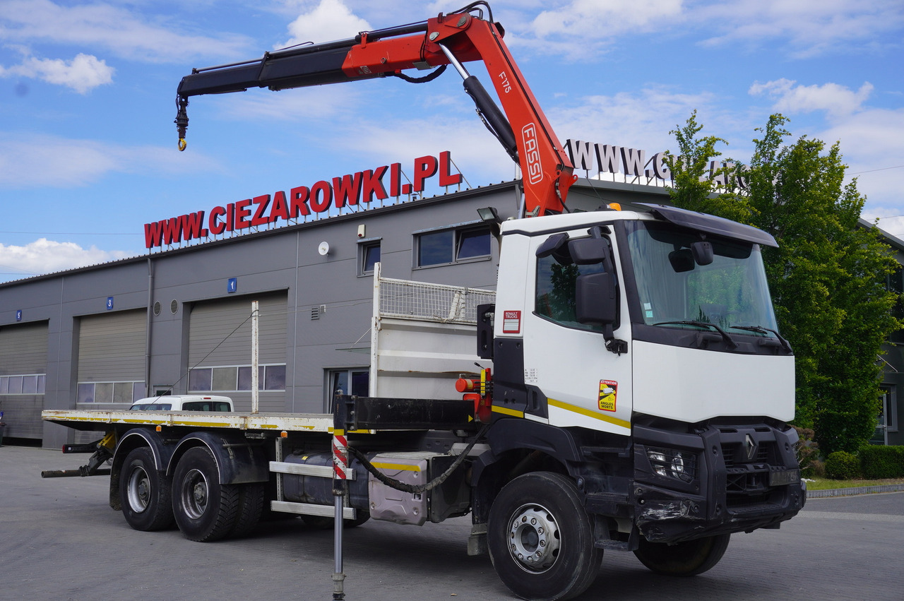 RENAULT K380 6x4 / FASSI F175 crane 7.85 t / 120 thousand km! - Camión caja abierta, Camión grúa: foto 1 RENAULT K380 6x4 / FASSI F175 crane 7.85 t / 120 thousand km! - Camión caja abierta, Camión grúa: foto 1