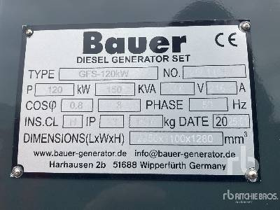 BAUER GENERATOREN GFS-120 ATS 150 kVA (Unused) - Generador industriale: foto 5 BAUER GENERATOREN GFS-120 ATS 150 kVA (Unused) - Generador industriale: foto 5