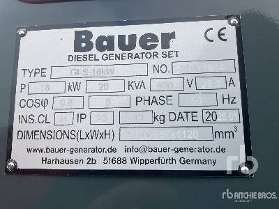 BAUER GENERATOREN GFS-16 ATS 20 kVA (Unused) - Generador industriale: foto 5 BAUER GENERATOREN GFS-16 ATS 20 kVA (Unused) - Generador industriale: foto 5