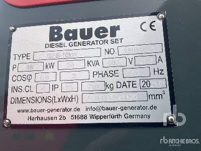 BAUER GENERATOREN GFS-16 ATS 20 kVA (Unused) - Generador industriale: foto 5 BAUER GENERATOREN GFS-16 ATS 20 kVA (Unused) - Generador industriale: foto 5