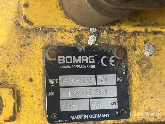 2005 Bomag BPR50/52D-3 Plaque Vibrante Vibratory Plate Compactor - Plancha reversible: foto 5 2005 Bomag BPR50/52D-3 Plaque Vibrante Vibratory Plate Compactor - Plancha reversible: foto 5