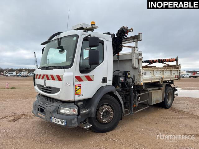 2007 Renault Midlum 280DXi 2007 Hiab 088 HIDUO 2700 kg on ... Dump Truck with Crane - Volquete camión: foto 1 2007 Renault Midlum 280DXi 2007 Hiab 088 HIDUO 2700 kg on ... Dump Truck with Crane - Volquete camión: foto 1