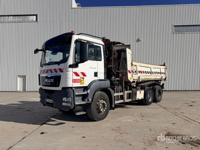 2009 MAN TGS33.440 2009 Palfinger PK15500 6100 kg ... Dump Truck with Crane - Volquete camión: foto 1 2009 MAN TGS33.440 2009 Palfinger PK15500 6100 kg ... Dump Truck with Crane - Volquete camión: foto 1