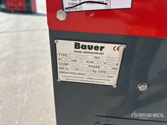 2025 Bauer GFS-24KW 30 kVA (Unused) Generator Set - Generador industriale: foto 5 2025 Bauer GFS-24KW 30 kVA (Unused) Generator Set - Generador industriale: foto 5