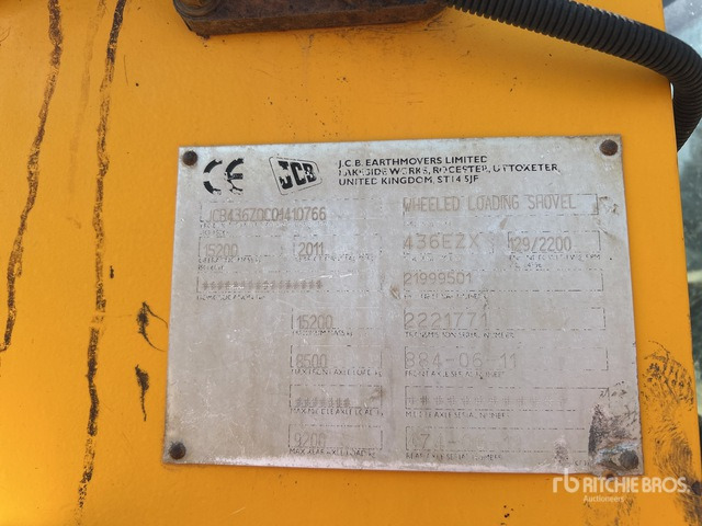 2011 JCB 436 Wheel Loader - Cargadora de ruedas: foto 1 2011 JCB 436 Wheel Loader - Cargadora de ruedas: foto 1