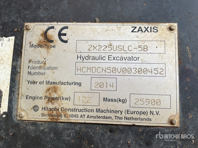 2014 Hitachi ZX225USLC-5 Long Reach Tracked Excavator - Excavadora de cadenas: foto 1 2014 Hitachi ZX225USLC-5 Long Reach Tracked Excavator - Excavadora de cadenas: foto 1