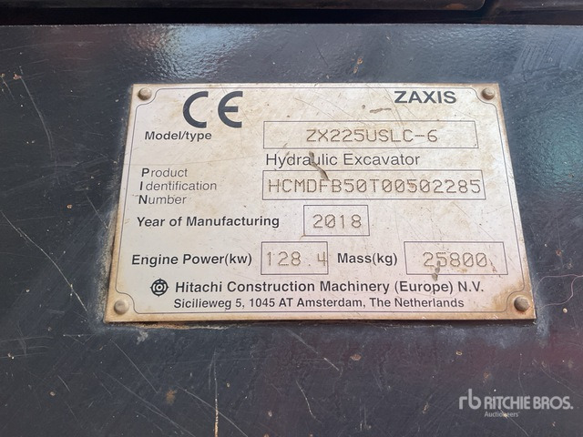 2018 Hitachi ZX225USLC-6 Tracked Excavator - Excavadora de cadenas: foto 1 2018 Hitachi ZX225USLC-6 Tracked Excavator - Excavadora de cadenas: foto 1