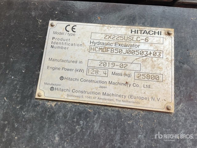 2019 Hitachi ZX225USLC-6 Tracked Excavator - Excavadora de cadenas: foto 3 2019 Hitachi ZX225USLC-6 Tracked Excavator - Excavadora de cadenas: foto 3