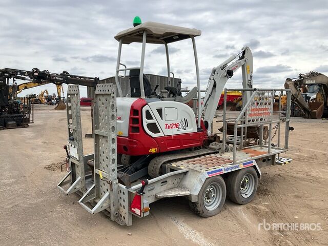 2020 Takeuchi TB216 C/W Indespension Utility Traile ... Mini Excavator: <6.6t - Miniexcavadora: foto 3 2020 Takeuchi TB216 C/W Indespension Utility Traile ... Mini Excavator: <6.6t - Miniexcavadora: foto 3