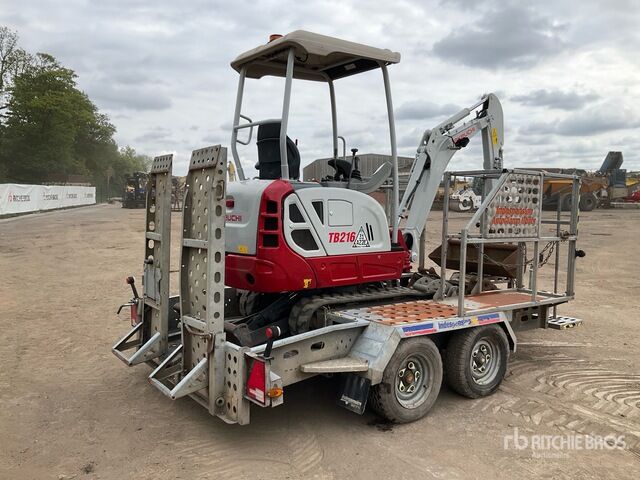 2020 Takeuchi TB216 C/W Indespension Utility Traile ... Mini Excavator: <6.6t - Miniexcavadora: foto 3 2020 Takeuchi TB216 C/W Indespension Utility Traile ... Mini Excavator: <6.6t - Miniexcavadora: foto 3