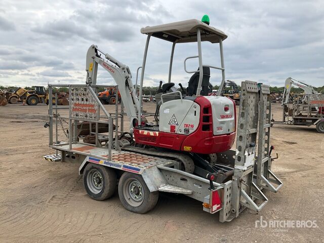 2020 Takeuchi TB216 C/W Indespension Utility Traile ... Mini Excavator: <6.6t - Miniexcavadora: foto 2 2020 Takeuchi TB216 C/W Indespension Utility Traile ... Mini Excavator: <6.6t - Miniexcavadora: foto 2