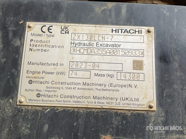 2023 Hitachi ZX130LCN-7 Tracked Excavator - Excavadora de cadenas: foto 1 2023 Hitachi ZX130LCN-7 Tracked Excavator - Excavadora de cadenas: foto 1