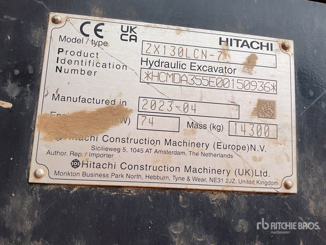2023 Hitachi ZX130LCN-7 Tracked Excavator - Excavadora de cadenas: foto 2 2023 Hitachi ZX130LCN-7 Tracked Excavator - Excavadora de cadenas: foto 2
