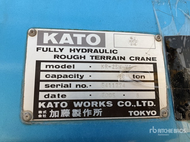 2005 Kato KR25 25 ton 4x4x4 Rough Terrain Crane - Desbrozadora de martillos/ Trituradora: foto 2 2005 Kato KR25 25 ton 4x4x4 Rough Terrain Crane - Desbrozadora de martillos/ Trituradora: foto 2