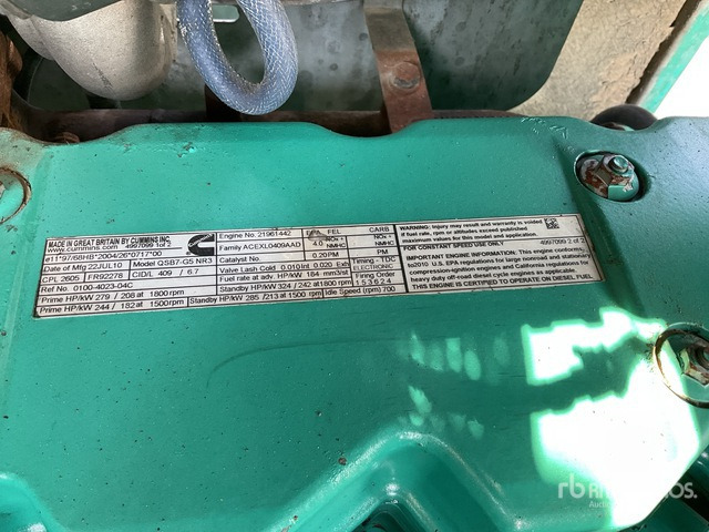 2010 Cummins 200 kVA Skid-Mounted Generator Set - Generador industriale: foto 5 2010 Cummins 200 kVA Skid-Mounted Generator Set - Generador industriale: foto 5