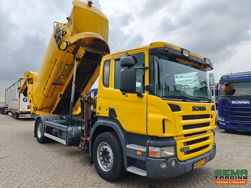 Scania P 230 B 4X2 Euro5 DagCabine - Haller S LF18m3 - ZijLader VuilnisWagen - Original 209.000 km - Volquete camión: foto 2 Scania P 230 B 4X2 Euro5 DagCabine - Haller S LF18m3 - ZijLader VuilnisWagen - Original 209.000 km - Volquete camión: foto 2