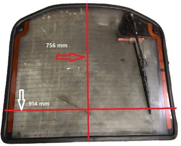 Back window for Linde - Ventana y piezas para Equipo de manutención: foto 1 Back window for Linde - Ventana y piezas para Equipo de manutención: foto 1