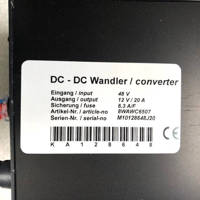 DC-DC Converter 48V - Sistema eléctrico para Equipo de manutención: foto 5 DC-DC Converter 48V - Sistema eléctrico para Equipo de manutención: foto 5