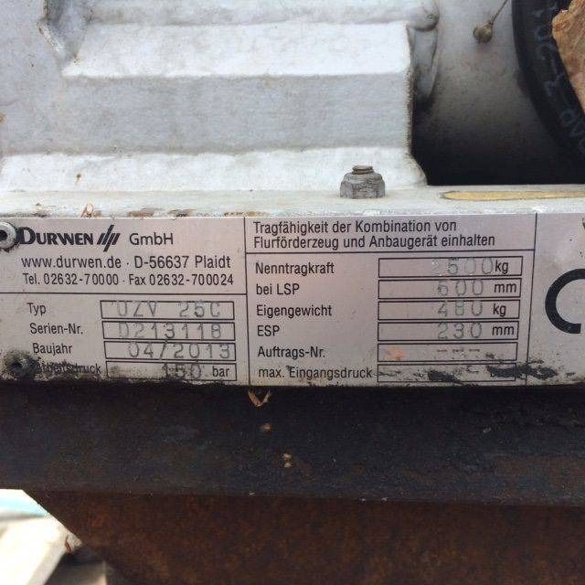 Implemento Dürwen UZV25C Fork positioner: foto 7 Implemento Dürwen UZV25C Fork positioner: foto 7