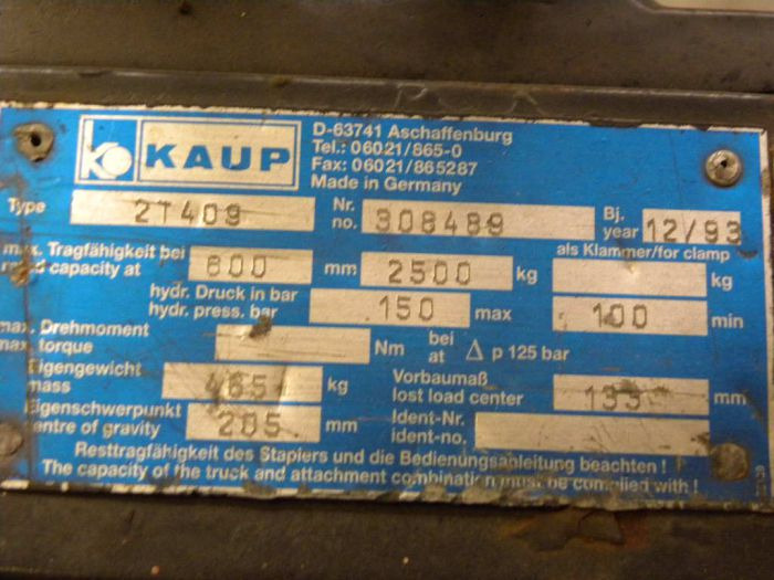 Kaup Double pallet handler - Horquillas para Equipo de manutención: foto 3 Kaup Double pallet handler - Horquillas para Equipo de manutención: foto 3